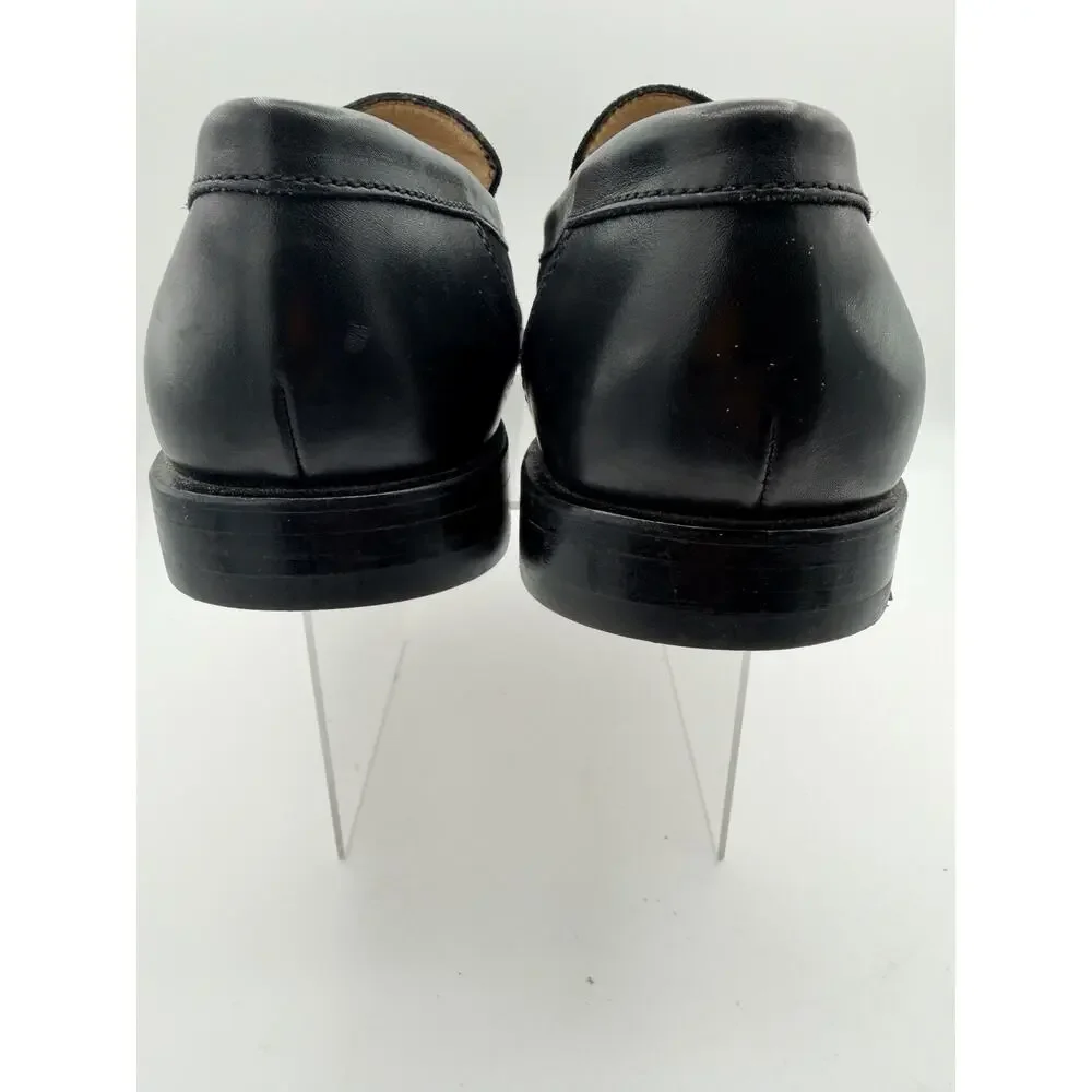 DOLCE & GABBANA Men’s Loafers Suede Leather Jet Black 8.5 Penny Loafer w/toe tap